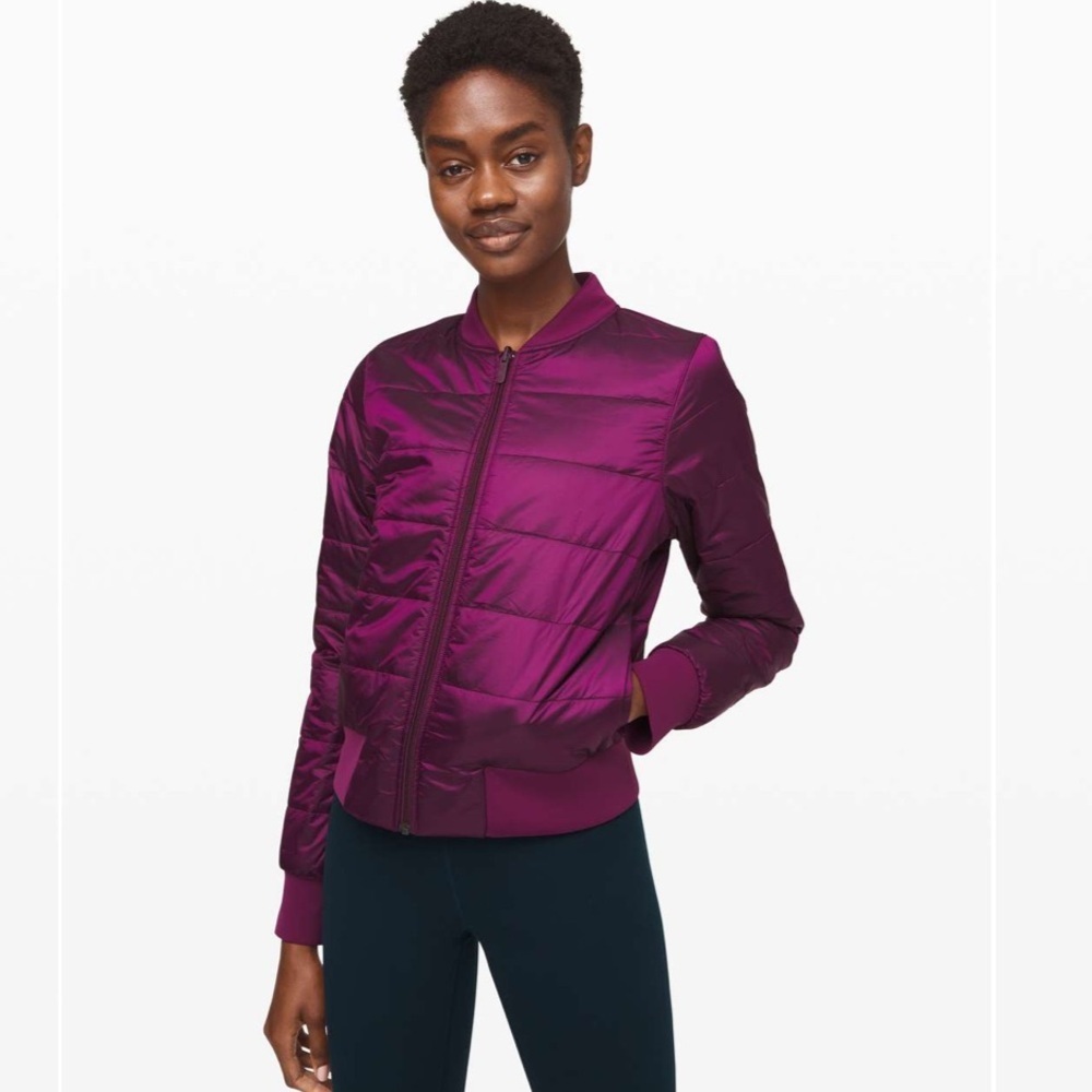 Lululemon Non-Stop Bomber Jacket *Reversible Marvel Purple Color - Picture 3 of 15